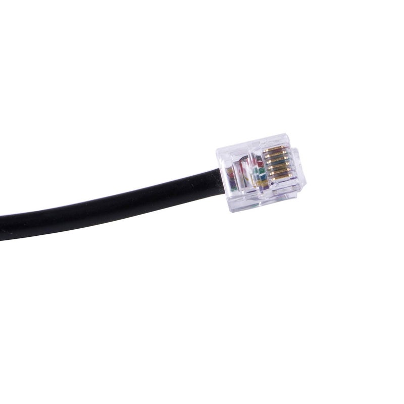 Suamdoen RJ12 6p6c Female to Male Telephone Panel Mount LAN Network Ethernet Extension Cable 15cm - Image 2